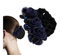 Snood Hairnet - Hair Bun Holder Cover, Barrette Clip for Women | Ideal Accessory Work with Flower Design, Restaurant, Bank, Hospitality Staff Keeps Neat, Secure, and Stylish Professional Daily Use