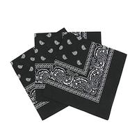 Snood Homme,3PC et Bandana Bandana Durable Soft Fashion Bandanas et Femmes pour Hommes Foulard (Black, One Size)