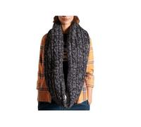 Superdry Tweed Cable Snood Écharpe tricotée, Noir/Vert, Taille Unique Femmes