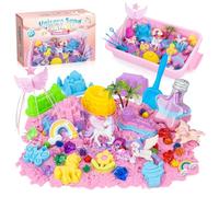 snookids Sable Kinétique, Sable Magique à la Cire d'Abeille Naturelle 690g, Jeu de Sable avec 24 Moules, 3 Licornes, Boîte de Stockage, Jouet Sensoriel pour Enfants 3 4 5 6 7 8 9 Ans
