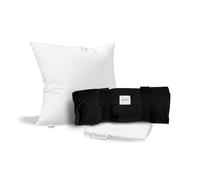 SnooozeGo Mini oreiller de voyage en duvet de canard - Oreiller compact en plumes pour avion, hôtel ou voiture - Soutien léger à 3 chambres pour les personnes dormant sur le côté et le dos