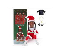 Snoop On A Stoop Christmas Elf Doll Black Elf Doll 11.8 Inch Handmade Hip Hop Doll Plush Toys Gifts for Home Garden Dog with gift box