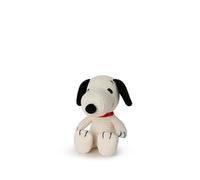 Snoopy assis en velours cotele creme 12 cm