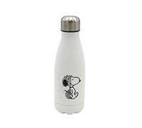 Snoopy Bouteille d'eau en acier inoxydable avec fermeture hermétique Snoopy 550 ml Blanc Produit officiel (CyP Brands)