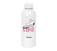 SNOOPY Bouteille isotherme, bouteille d'eau, acier inoxydable, double isolation, 6h de boisson chaude et 12h de boisson froide, 500 ml