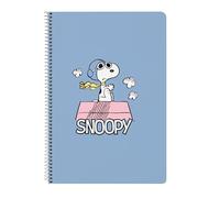 Snoopy Carnet de notes 80 feuilles couverture rigide 1 design, idéal pour les enfants de différents âges, confortable et polyvalent, qualité et résistance, 21,5 x 1 x 31 cm