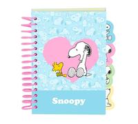 Snoopy - Carnet de notes A6, idéal pour les enfants d'âge scolaire, confortable et polyvalent, qualité et résistance, 10,5 x 14,8 cm