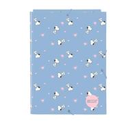 SNOOPY Chemise Folio avec 3 rabats Idéal pour les enfants de différents âges, confortable et polyvalent, qualité et résistance, 26 x 36,5 cm