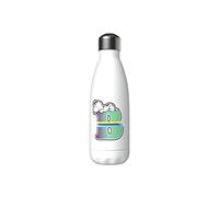 Snoopy CyP Brands Bouteille d'eau en acier inoxydable avec fermeture hermétique Lettre B multicolore 550 ml Blanc