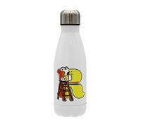 Snoopy CyP Brands Bouteille d'eau en acier inoxydable avec fermeture hermétique Lettre R multicolore 550 ml Blanc