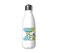 Snoopy CyP Brands Bouteille d'eau en acier inoxydable avec fermeture hermétique Lettre X multicolore 550 ml Blanc