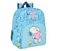 Safta Sac à dos scolaire Snoopy Love 612539640 15 L 27x33x10 cm Bleu