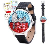 Snoopy Montre numérique LED pour enfants avec sangles réglables | Peanuts Snoopy Montre bracelet facile à lire avec autocollants, plus | Accessoires Snoopy pour garçons, filles, enfants
