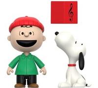 Snoopy - Pack 2 figurines ReAction Brown and Snoopy (Caroling) 10 cm