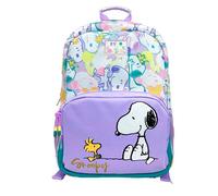 CYPBRANDS CyP Brands-Snoopy Sac à dos adaptable au chariot, sac à dos d'école, multicolore, produit officiel, violet, Estandar