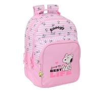 SNOOPY - Sac à dos scolaire pour enfants, idéal pour les enfants de différents âges, confortable et polyvalent, qualité et résistance, 32 x 15 x 42 cm