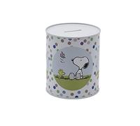 Snoopy - Tirelire en métal pour pièces de Monnaie, Dimensions 10 x 10 x 12 cm, Multicolore, Produit Officiel (CyP Brands)