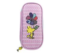 Snoopy Trousse à Crayons, Trousse de Maquillage, Papeterie, Bureau, matériel Scolaire, Organisateur, Couleur Rose, Produit Officiel (CyP Brands)