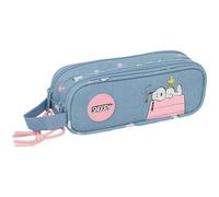 Snoopy Trousse Double pour Enfant, idéale pour Les Enfants d'âge Scolaire, Confortable et Polyvalente, qualité et résistance, 21 x 6 x 8 cm