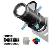 Snoot à Monture Bowens, kit de snoot Optique pour Portraits monoblocs/éclairage LED, Compatible avec Aputure Amaran 60D/100X/D 200D/X,Storm 400x Godox SL60, 4 filtres Couleur, 25 gobos.