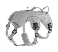 Snootiful Hound Sighthound Harnais pour lévriers, whippets et lurchers - Harnais à 3 points anti-fugue pour chien, rembourré, anti-fuite, antidérapant (gris, taille S)