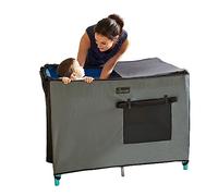 SnoozeShade Housse de lit de Voyage occultante et auvent de Nuit en Maille Respirante pour bébé Bloque 94% de la lumière - Ajustement Universel pour berceaux de Vacances, crèche, Protection Contre
