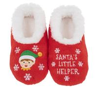 Snoozies Chaussons de Noël en polaire Sherpa super douces, pairables pour toute la famille - Hommes, femmes et enfants, Large