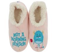 Snoozies Pairables Not A Morning Person Chaussons en polaire Sherpa super doux pour femme Tailles 36-42, Not a Morning Person, Medium