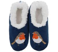 Snoozies Pairables Robins Chaussons en polaire Sherpa super doux pour femme Tailles 36-42, Rouges rouges, Small