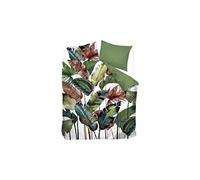 Snoozing Bodhi - Flanelle - Impression de Fleurs - Floral - Housse de Couette - Grande Taille - 240x200/220 cm + 2 taies d'oreiller 60x70 cm - Multicolore