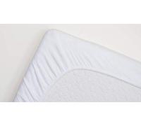 Snoozing - Drap-Housse surmatelas en Molleton de Coton - 90x200 cm - Blanc