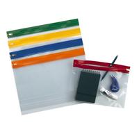 Snopake 12814 Lot de 25 pochettes zippées assorties, taille A4+