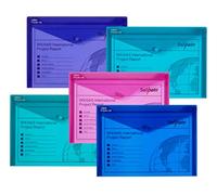 Snopake 12844 Lot de 5 porte-documents Electra A4 en polypropylène (Différents coloris) (Import Allemagne)