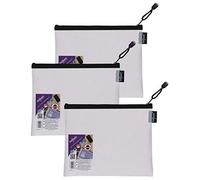 Snopake 15838 Lot de 3 sacs zippés en EVA Transparent 255 x 205 mm