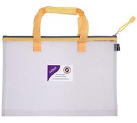 Snopake 15877 Sac de transport en maille EVA avec poignée de transport souple Transparent/jaune Format A3