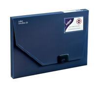 Snopake DocBox Boite Dossier polypropylène avec Push Lock 25mm avec broche A4 Bleu Ref 12845