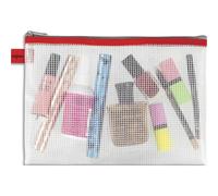 Lot de 3 - SNOPAKE Pochette A5 fourre-tout renforcée ''Eva Mesh'' zip métal 3 coloris : jaune, bleu, rouge