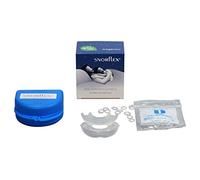 Snorflex Anti Snoring Device. 1 flexible Mouthpiece in 2 parts, with elastic bands, custom-fit, highly comfortable, developed and clinically validated by sleep specialists and dentists