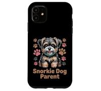 Snorkie Dog Parent Adorable Animal de Compagnie Schnauzer Yorkshire Mix Coque pour iPhone 11