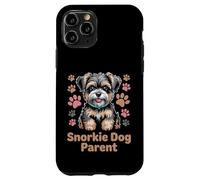 Snorkie Dog Parent Adorable Animal de Compagnie Schnauzer Yorkshire Mix Coque pour iPhone 11 Pro