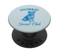Snorkie Social Club Dog Lover Terrier Mix Design PopSockets PopGrip Adhésif