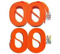 SNORS 2 PAIRES Lacets PLATS 90cm, NEON ORANGE, 6mm de large - lavables, indéchirable, élastiques - PREMIUM qualité Lacets pour baskets, sneaker, chaussures de sport et basses, laces