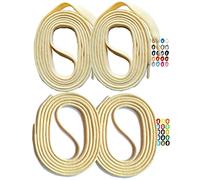 SNORS 2 PAIRES Lacets RONDS 90cm, CREME BEIGE, Ø3mm - lavables, indéchirable, élastiques - PREMIUM qualité Lacets pour baskets, sneaker, chaussures de sport et basses, laces