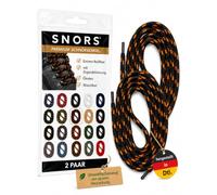 SNORS Lot de 2 paires de lacets ronds, 21 couleurs, 75-200 cm, diamètre : 5 mm, lacets de sécurité, pour chaussures de travail et chaussures de randonnée, indéchirables, lavables et robustes, 120cm