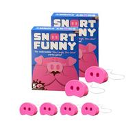 Snort Funny, Le Jeu de Fête Oinkcredible You Laugh You Lose, Défi No Laugh avec 5 Museaux de Cochon et Jetons de Boue, 150 Cartes, Amusant pour Réunion de Famille Amusante (2)