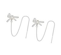 Snorvixre 1 Paire de Clips d ' Oreille Anti-Perte Design Papillon élégant pour écouteurs Freeclip 1/2, Boucle d ' Oreille à Breloques avec Pierres de zircone, chaîne d ' écouteurs