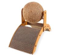 Snorvixre 1 roue avec sisal et base en bois massif pour les activités intérieures avec sisal rotatif et base en bois solide