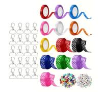 Snorvixre 3. 233 pièces porte-clés premium accessoires de bricolage : alliage perles acryliques rubans pour bijoux et projets Ensemble porte-clés fait main