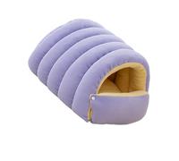 Snorvixre Abri pour chat fermé lavable Rembourrage en coton doux Housse en velours Lit réducteur de stress Base antidérapante Décoration de la maison Portable Confortable Lit pour chat