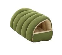 Snorvixre Abri pour chat fermé lavable Rembourrage en coton doux Housse en velours Lit réducteur de stress Base antidérapante Décoration de la maison Portable Confortable Lit pour chat